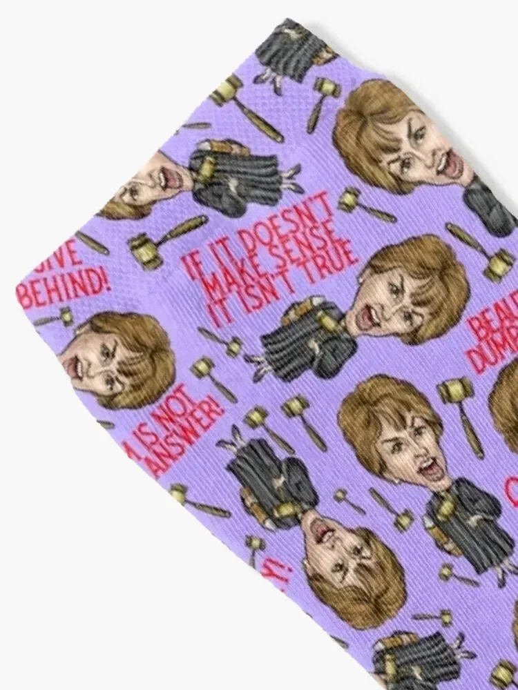 Purple Judge Judy Print Socks basketball set Socks Girl Men's