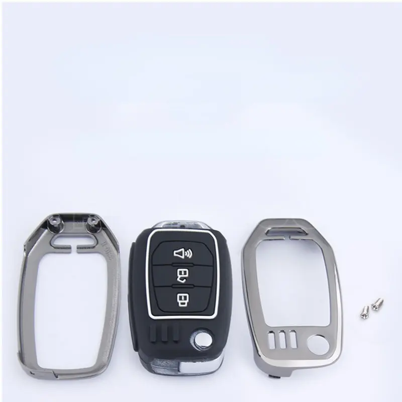 Fashion 3 Buttons Zinc Alloy + Silica Gel Car Key Cover Holder for Maxus G10 G50 V80 Protector Shell Keyless Auto Accessories