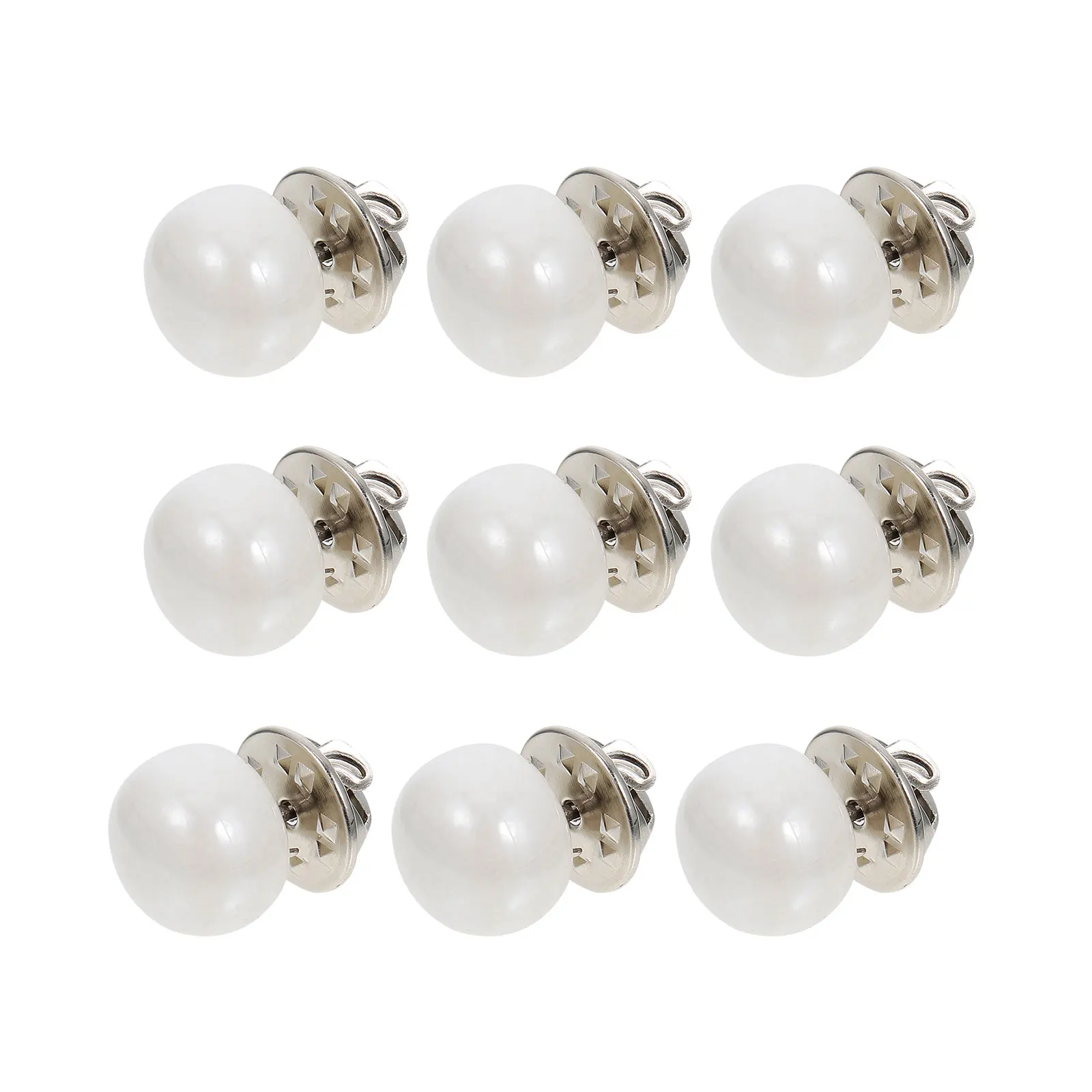

Invisible Snaps Brooch Button Pin Decorative Pearl Gaping Shirt Fix Metal No Sew Buttons for Shirts Dress Chest