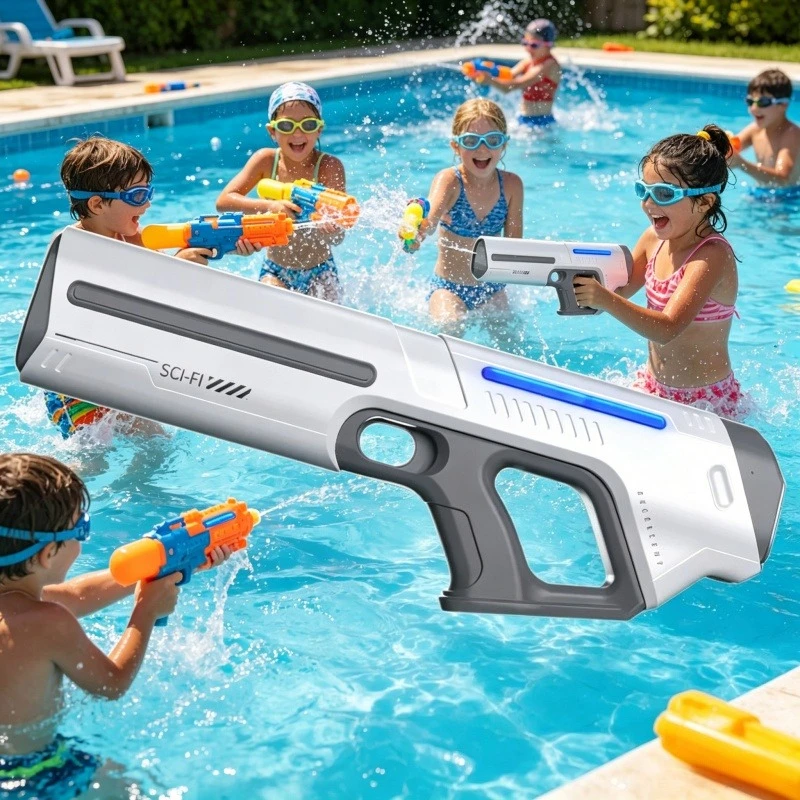 Kinder Vollautomatische Wasserblaster Große Kapazität Elektrische Automatische Wasserspritzpistolen Sommer Outdoor Wasserspielzeug für Kinder