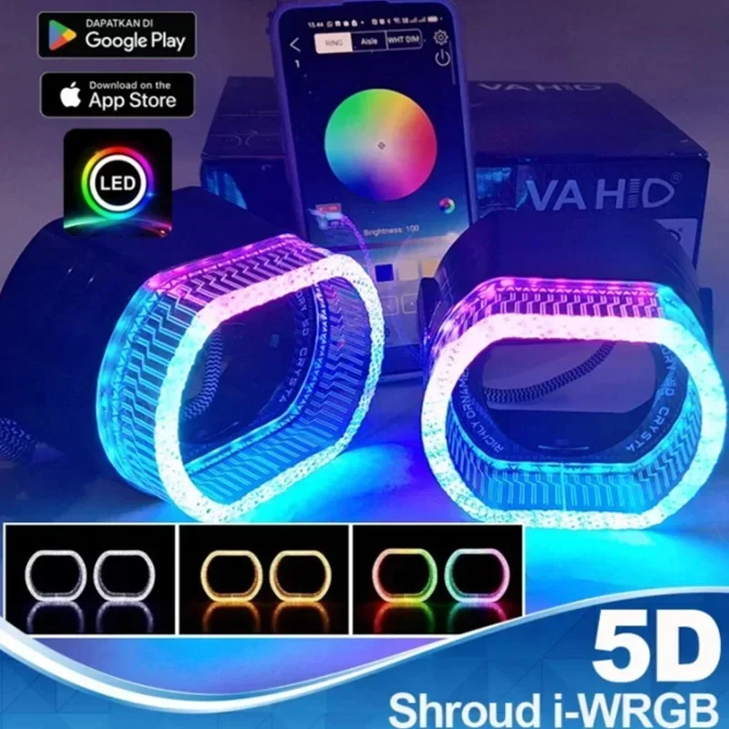 3inch Headlight Universal Shrouds Bi-Xenon Bi-LED Projector Lens Car Styling Retrofit Cover Turn Signal DRL Mask