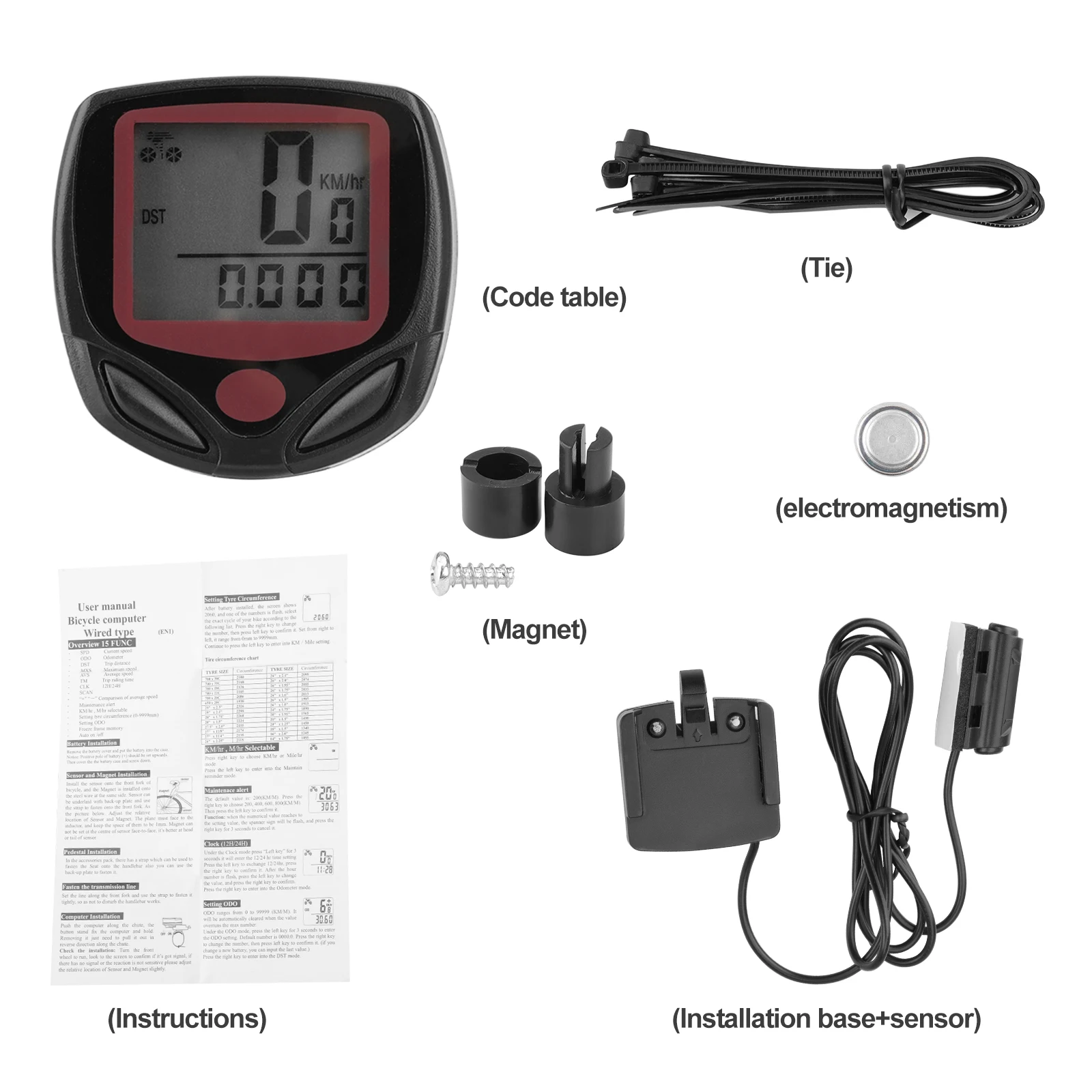 Bicycle Speedometer Bike Computer Multifunction Waterproof Stopwatch Bicycle MTB Odometer Stopwatch Cycling Accessories