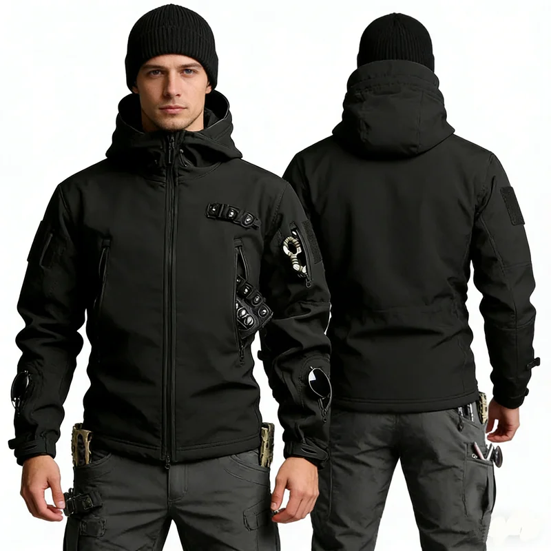 

Мужской зимний комплект 2026: куртка и брюки из софтшелла на флисовой подкладке, ветрозащитная, износостойкая одежда для активного отдыха, катания на лыжах, альпинизма и пешего туризма