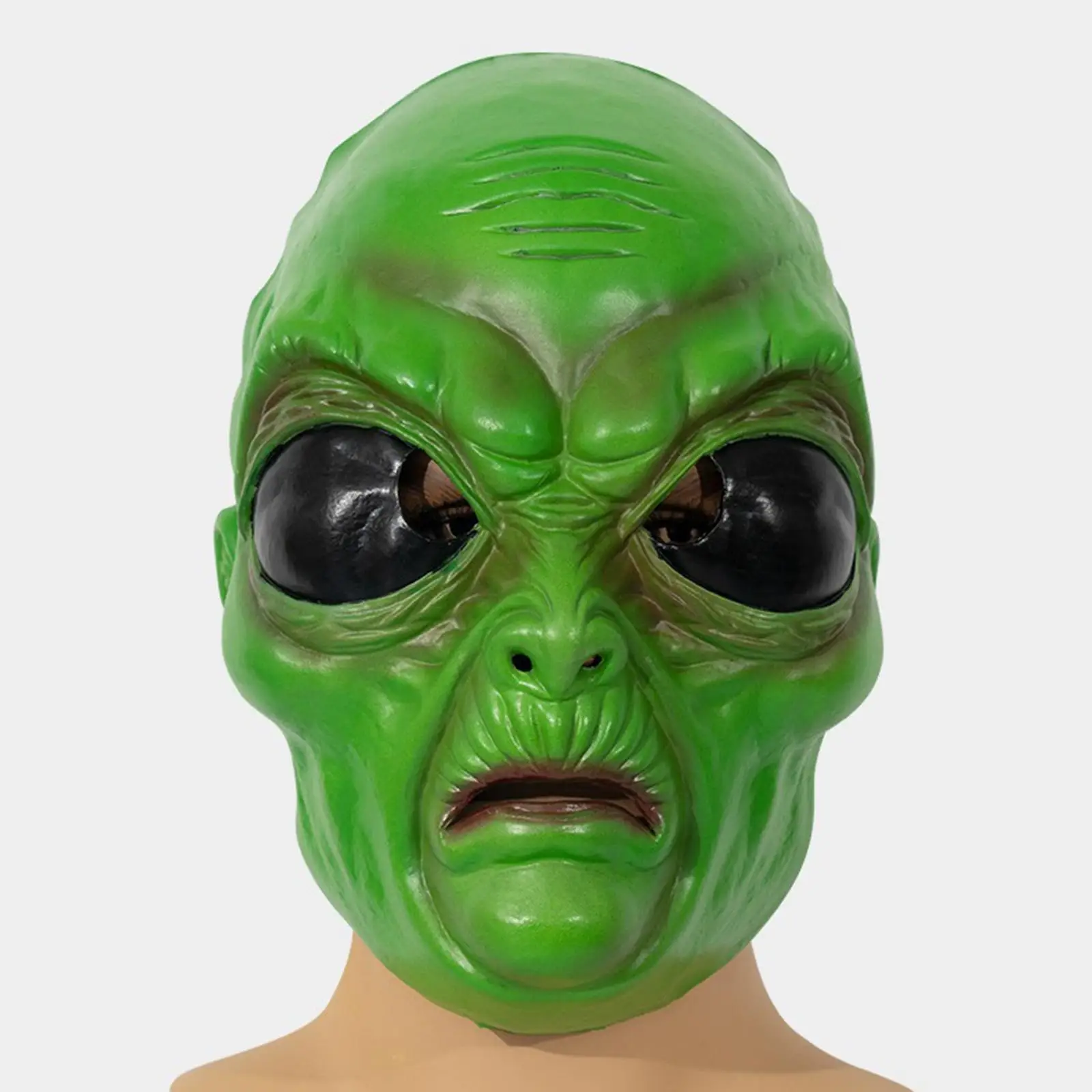 

Alien Head Mask Lightweight Headgear Dressing up Horror Extraterrestrial Novelty Prank Halloween Green Alien Mask