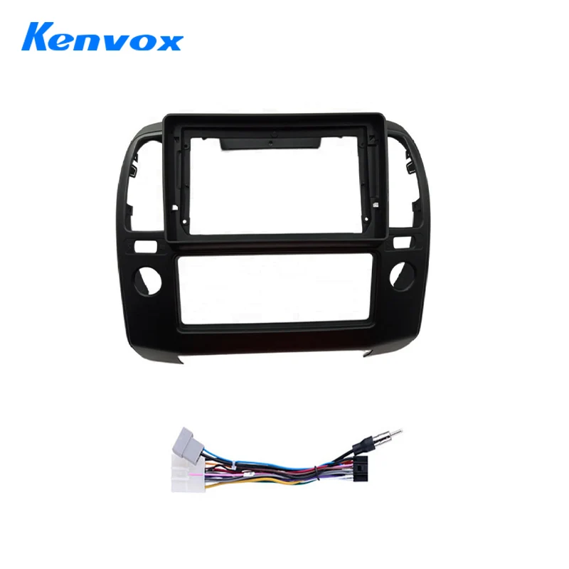 KENVOX 2 Din Autoradio 9 ''Frame per NISSAN NAVARA 3 D40 2006 2012 Centro di Controllo Cruscotto Fascia Pannello Stereo Dash Kit