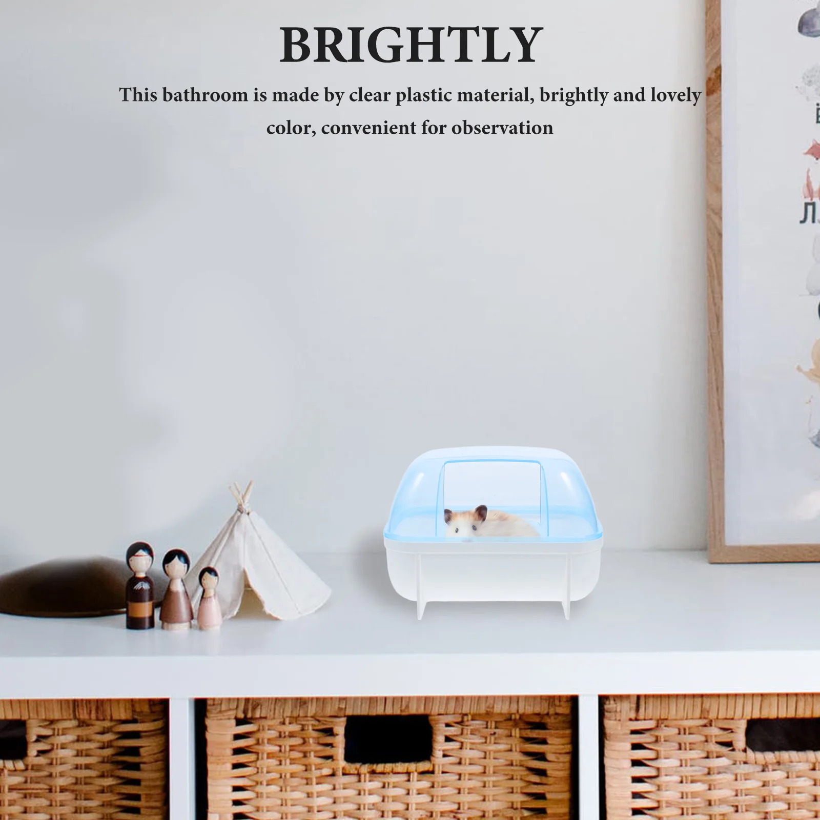 

3pcs Small Pet Accessories Adorable Bathroom Room Durable Portable Home Travel Bright Color Hamster Chinchilla Pet