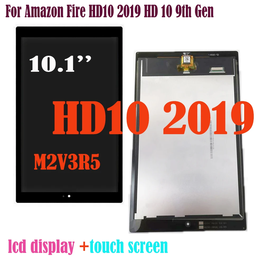 TESTED 10.1'' For Amazon Kindle Fire HD 10 9th 2019 M2V3R5 LCD Display Touch Screen Digitizer Assembly For Amazon HD 10 2019 LCD