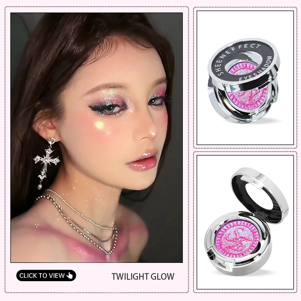 Sheeneffect Paleta de maquillaje de sombra de ojos de lujo Cosméticos profesionales Sombra de ojos monocromática