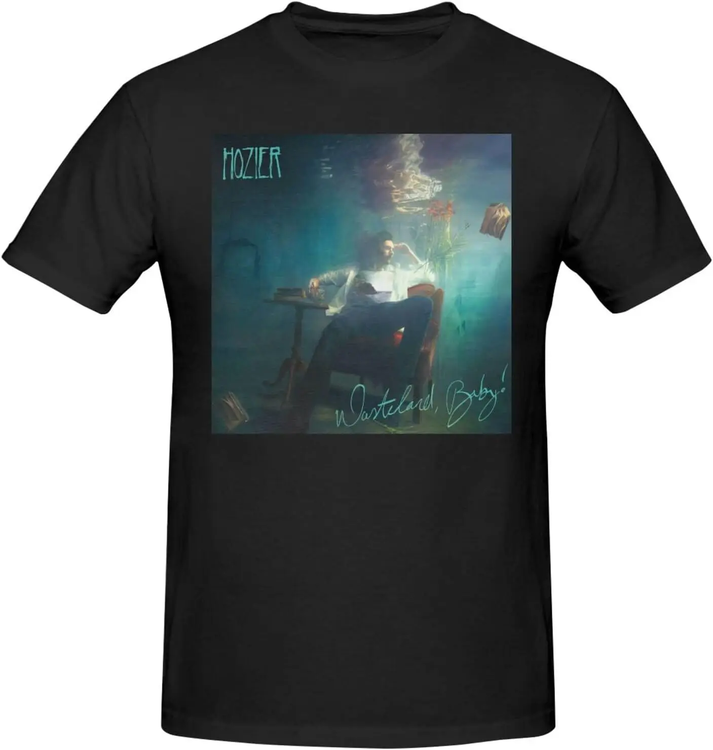 Hoziers Music  and Men's T-Shirt Crewneck Short Sleeve Tee Shirt Graphic Casual Tops Black