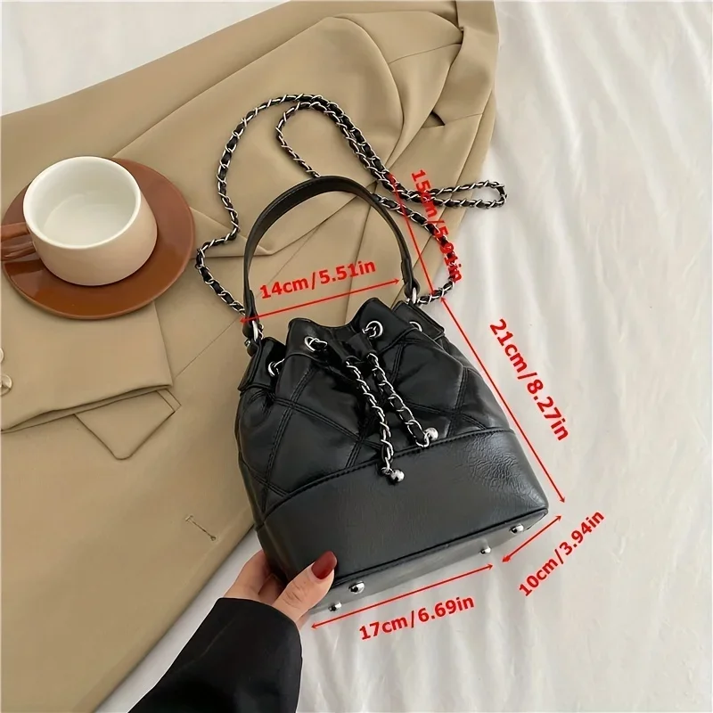 Bolso minimalista del cubo del modelo de Argyle, bolso de la cartera del color sólido, bolso del diseño del cordón para el trabajo