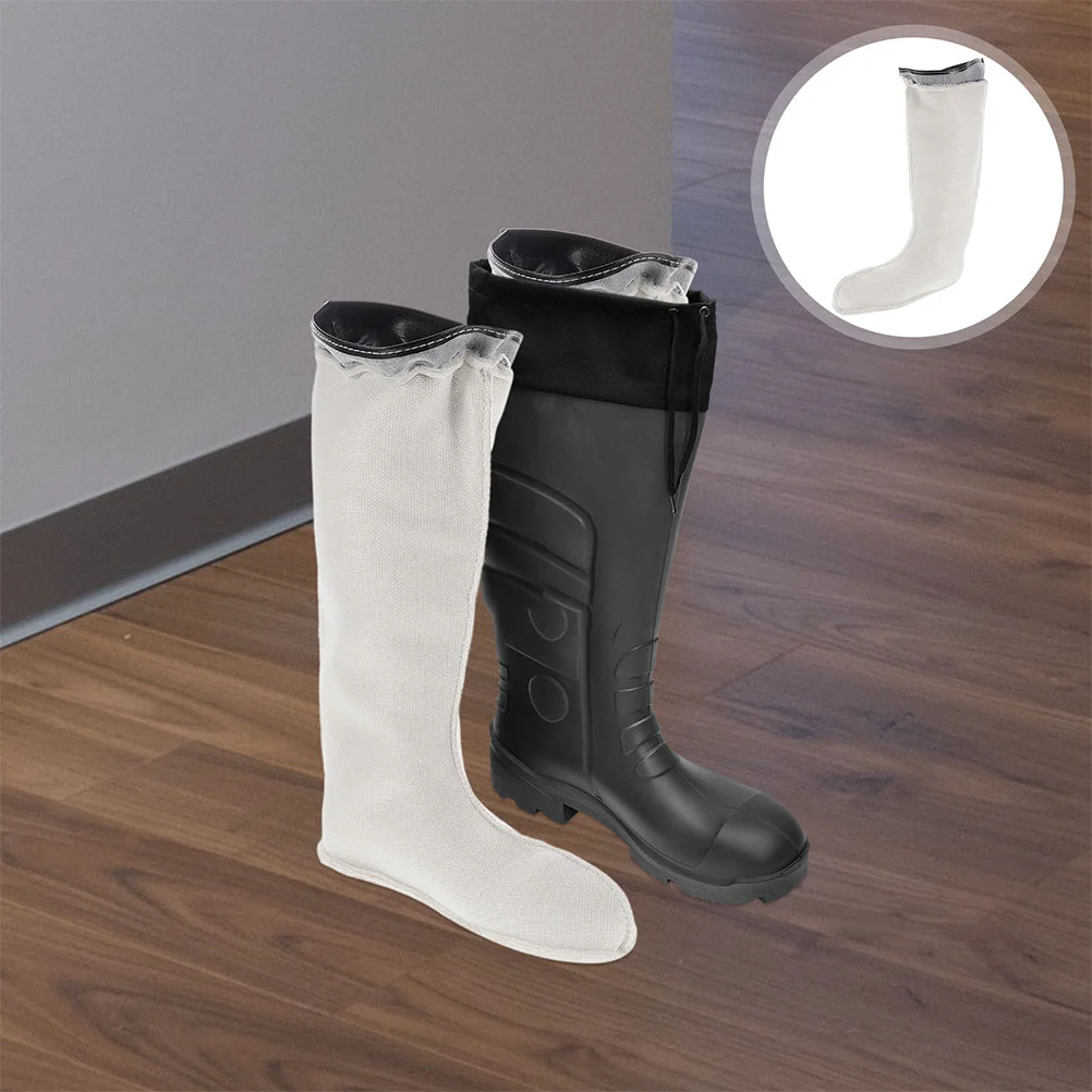 Bottes de Pluie Chaudes pour Homme, Doublure de Randonnée, Poignées Amovibles, Doublures de Manchette Courtes en Peluche