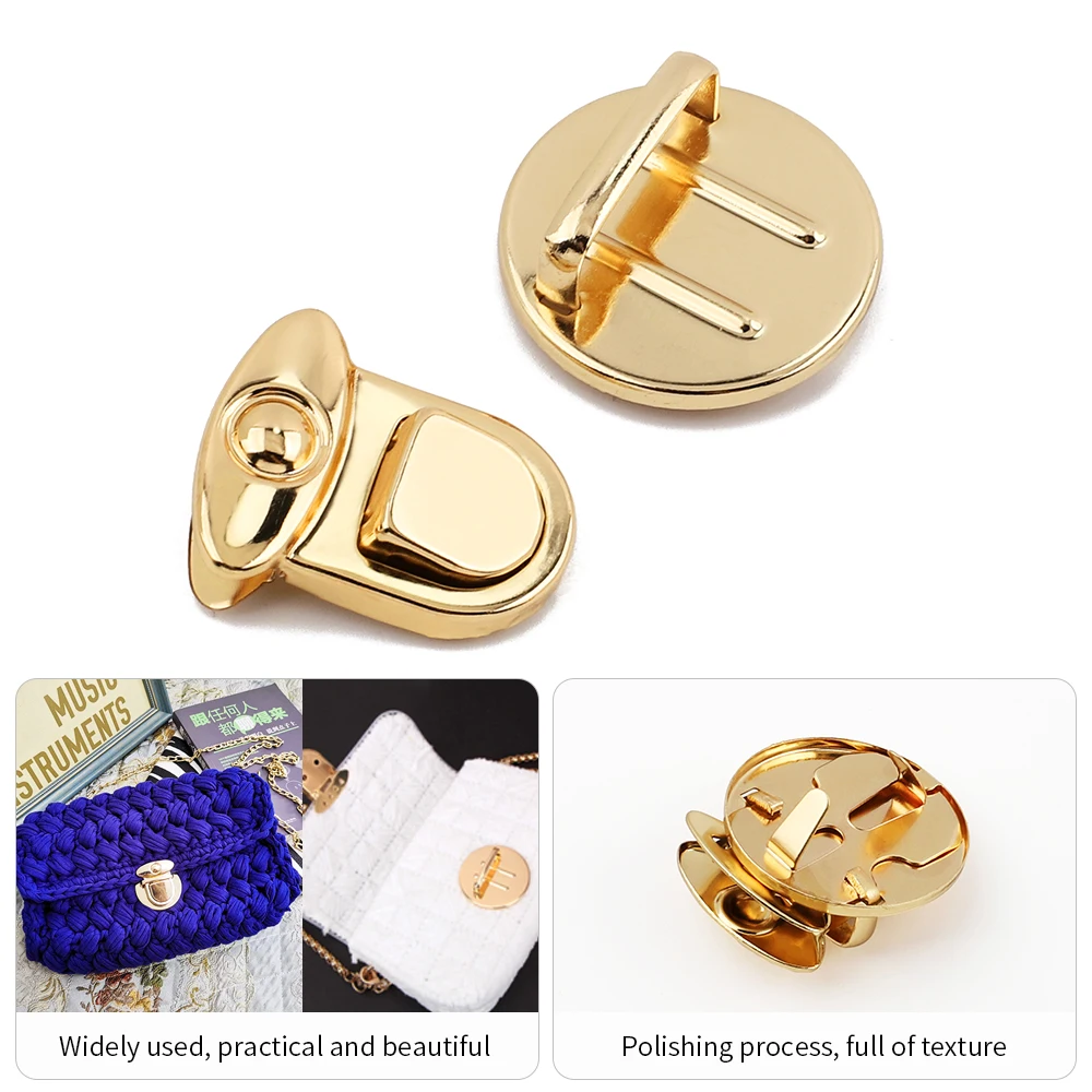 

5pcs Press Lock Duckbill Lock Braided Bag Lock Buckle Twist Lock Hardware For Bag Shoulder Handbag Turn Lock Clasp Accessory