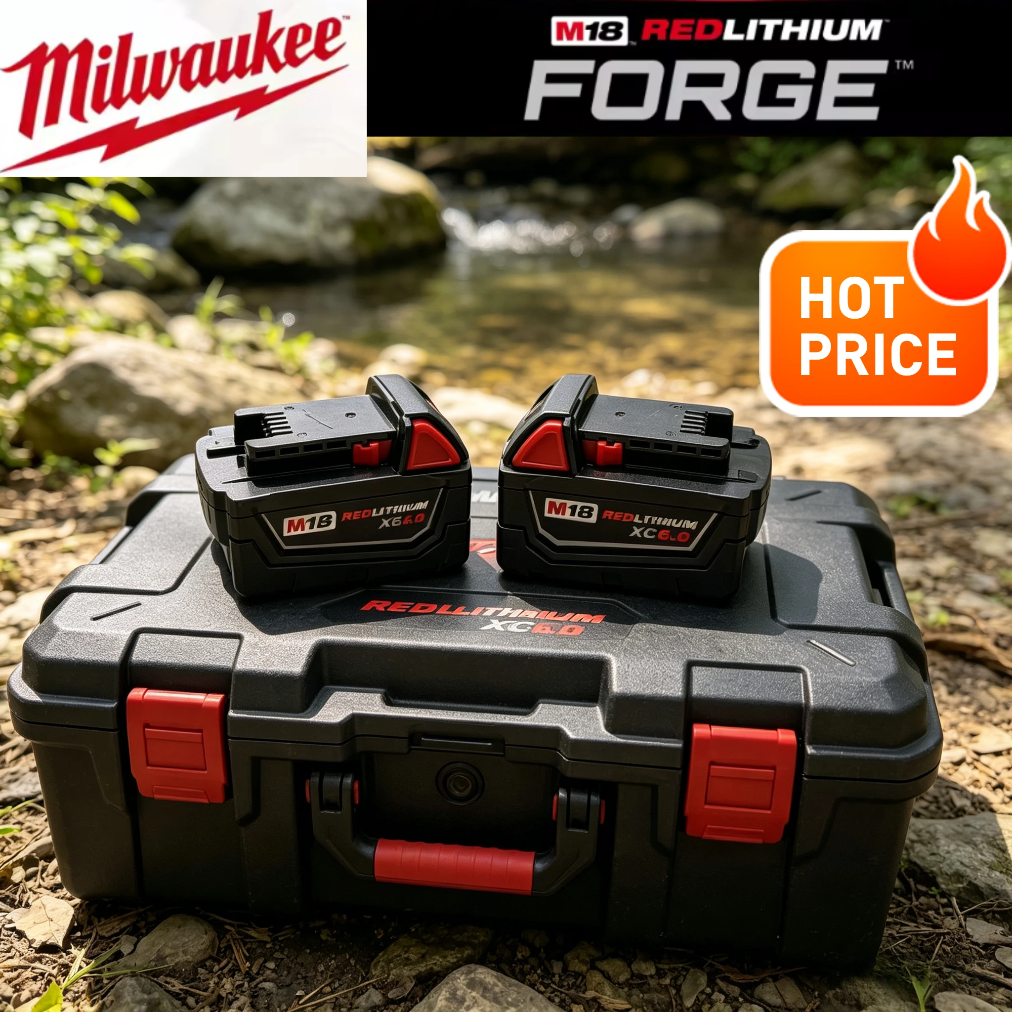 

18V Milwaukee M18 battery with vacuum packaging M18B6 6000mAh,rechargeable battery compatible with Milwaukee tool 18V Battery