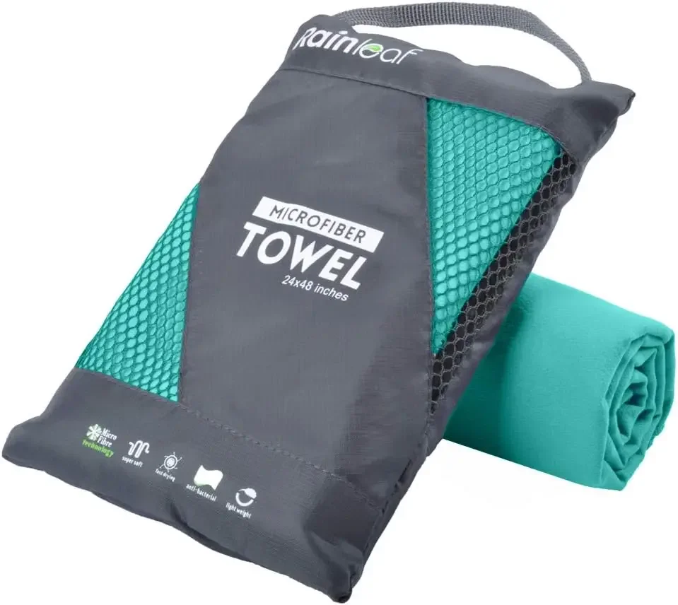 Microfiber Towel Perfect Travel & Gym & Camping Towel. Quick Dry - Super Absorbent - Ultra Compact - Lightweight Swimming Towels