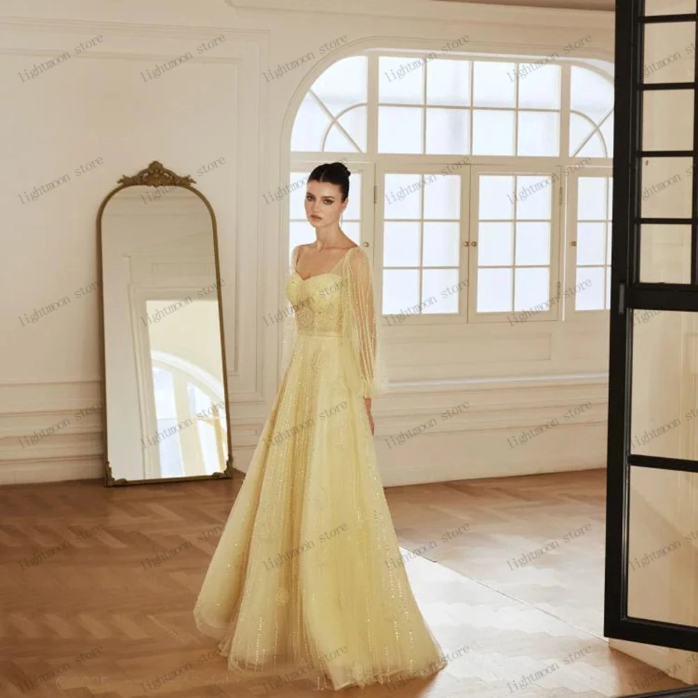 ชุดราตรีหรูหรา ชุดงานพรอมสวยงาม ประดับด้วยลูกปัดและงานปักแขนยาวทรงเอไลน์ ชุดราตรีทรงสวยสง่า สามารถสั่งตัดได้ ปี 2026