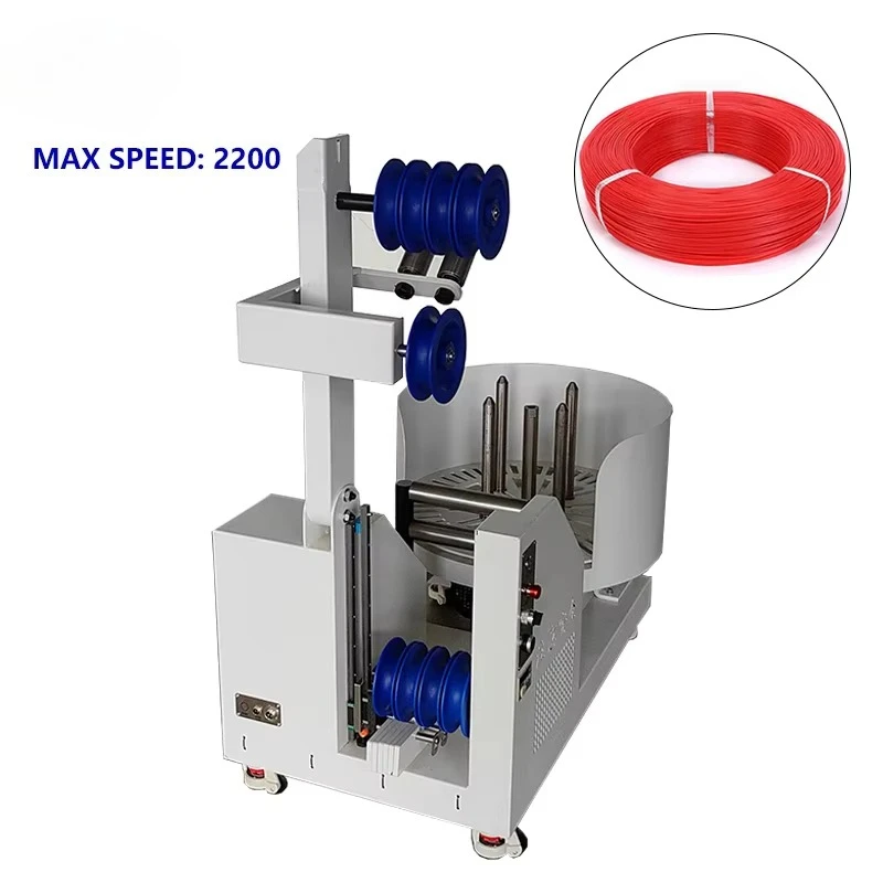 Maquinaria y equipo de bucle automático de tubos de alambre, alimentador de estante de alambre móvil, máquina de pago