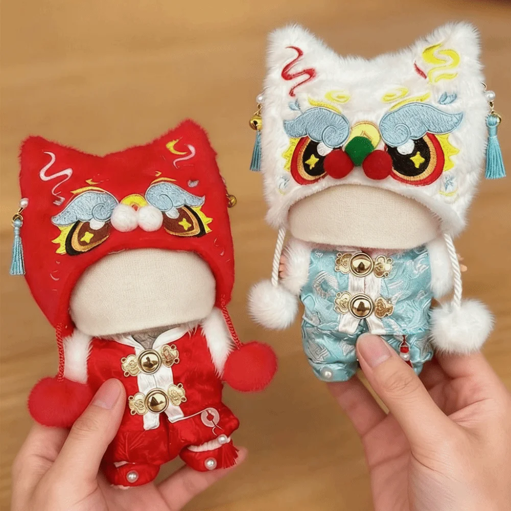 

V1 V2 V3 Cloak Doll Clothes Hat Set Sweater New Year Outfit Gift Set Material Chinese Spring Festival Clothes Festive Occasions