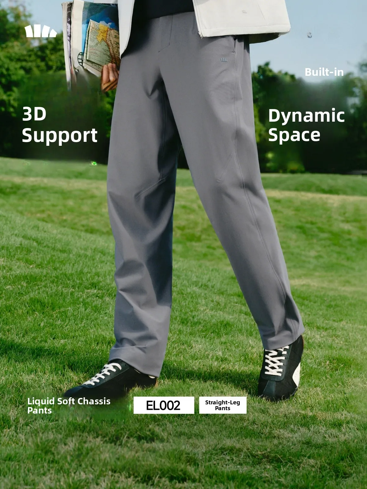 

High Elastic Wide Leg Pants Casual Breathable Men's Straight Leg Grey Outdoor Style Cycling Durable Elastic Leg Shaping