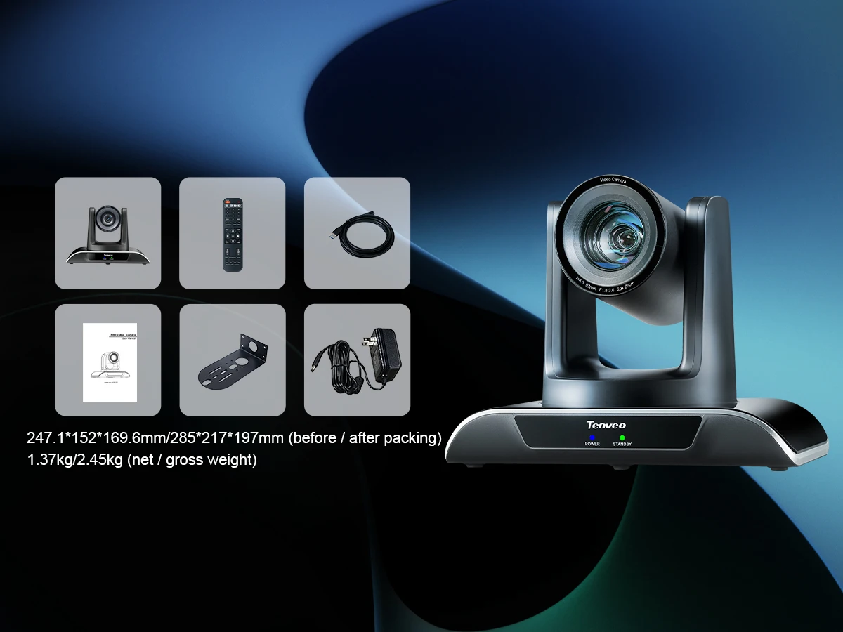 Tenveo VHD620A 20x Optical Zoom Camera AI Tracking NDI Video Conference Camera PTZ Conferencing Camera