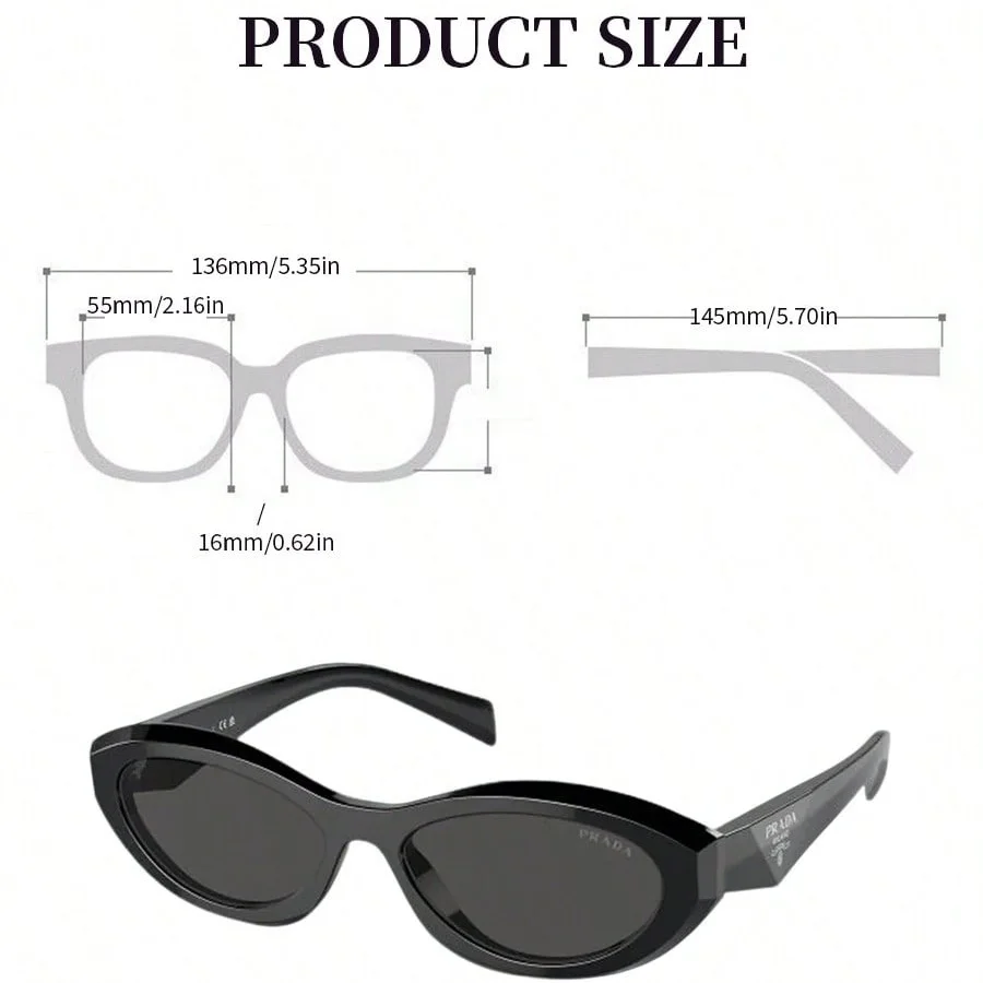 Prada black frame sunglasses for women with HD UV protection lenses