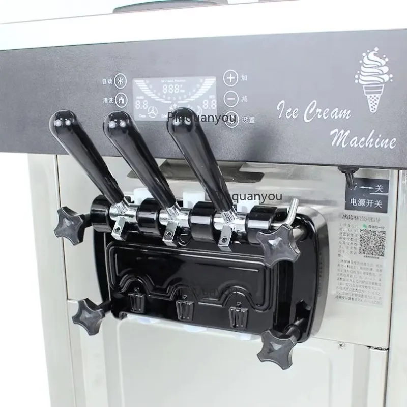 Commercial Soft Ice Cream Maker for Snack Shops 15 L Stainless Steel Capacity Milk & Nuts Compatible Air Cooled ODM OEM 1 Year