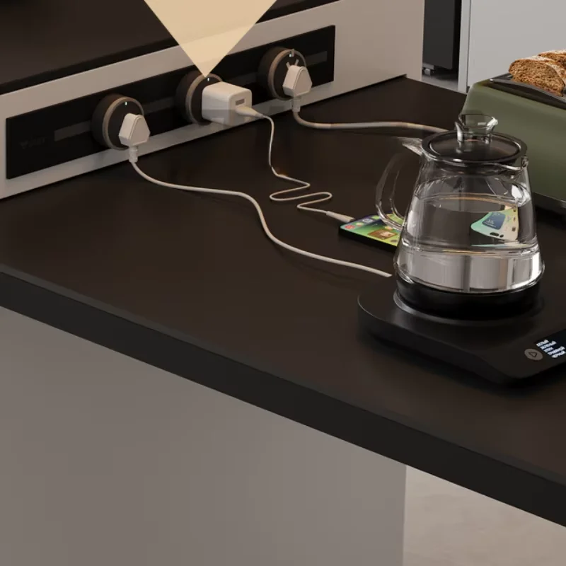 Functional Socket Dining Table Luxury Nordic Organizer Island Restaurant Tables Kitchen Extendable Mesa Comedor Home Furniture