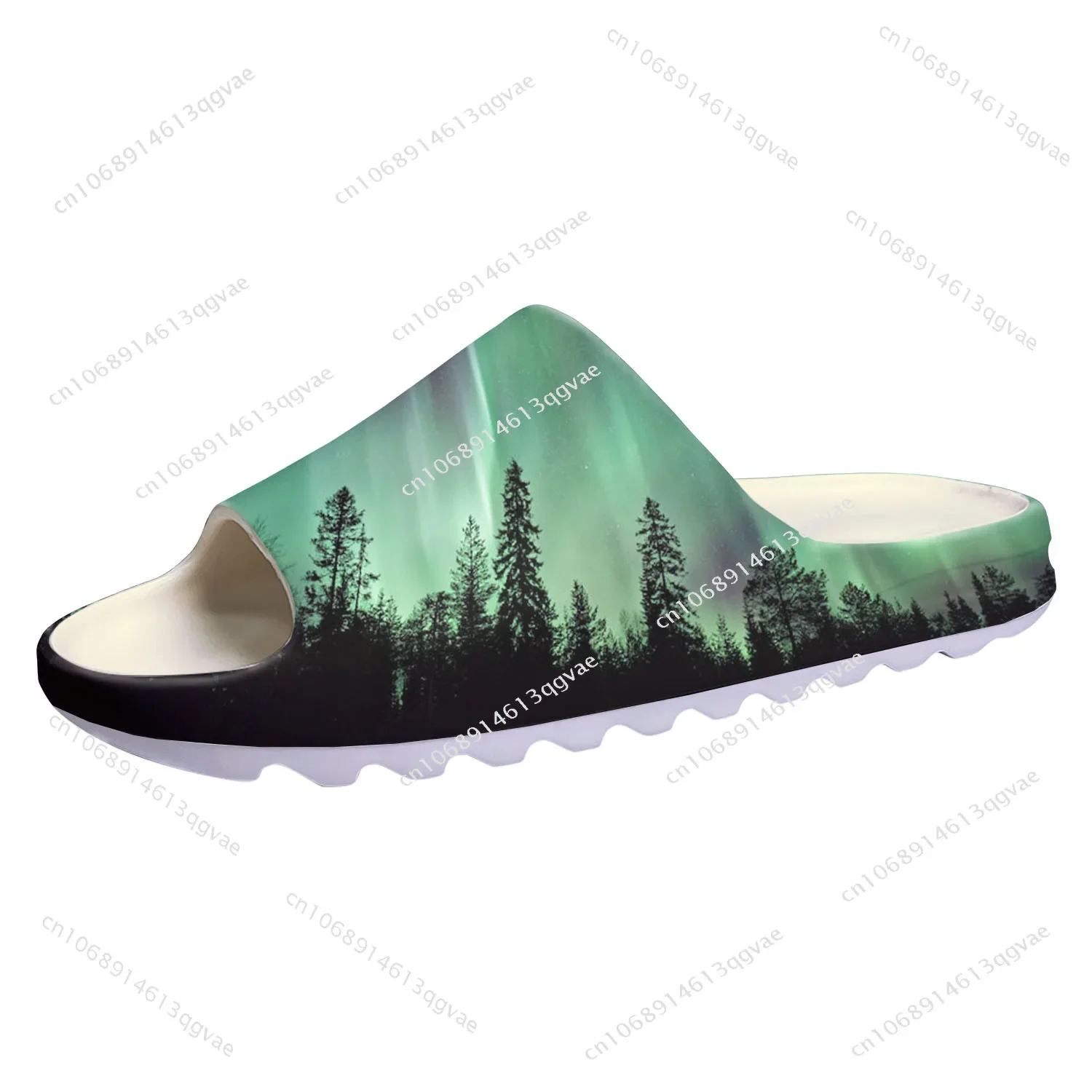 Northern Lights Soft Sole Sllipers Home Clogs Step on Water Shoes Mens Womens Teenager Bathroom Beach Customize on Shit Sandals