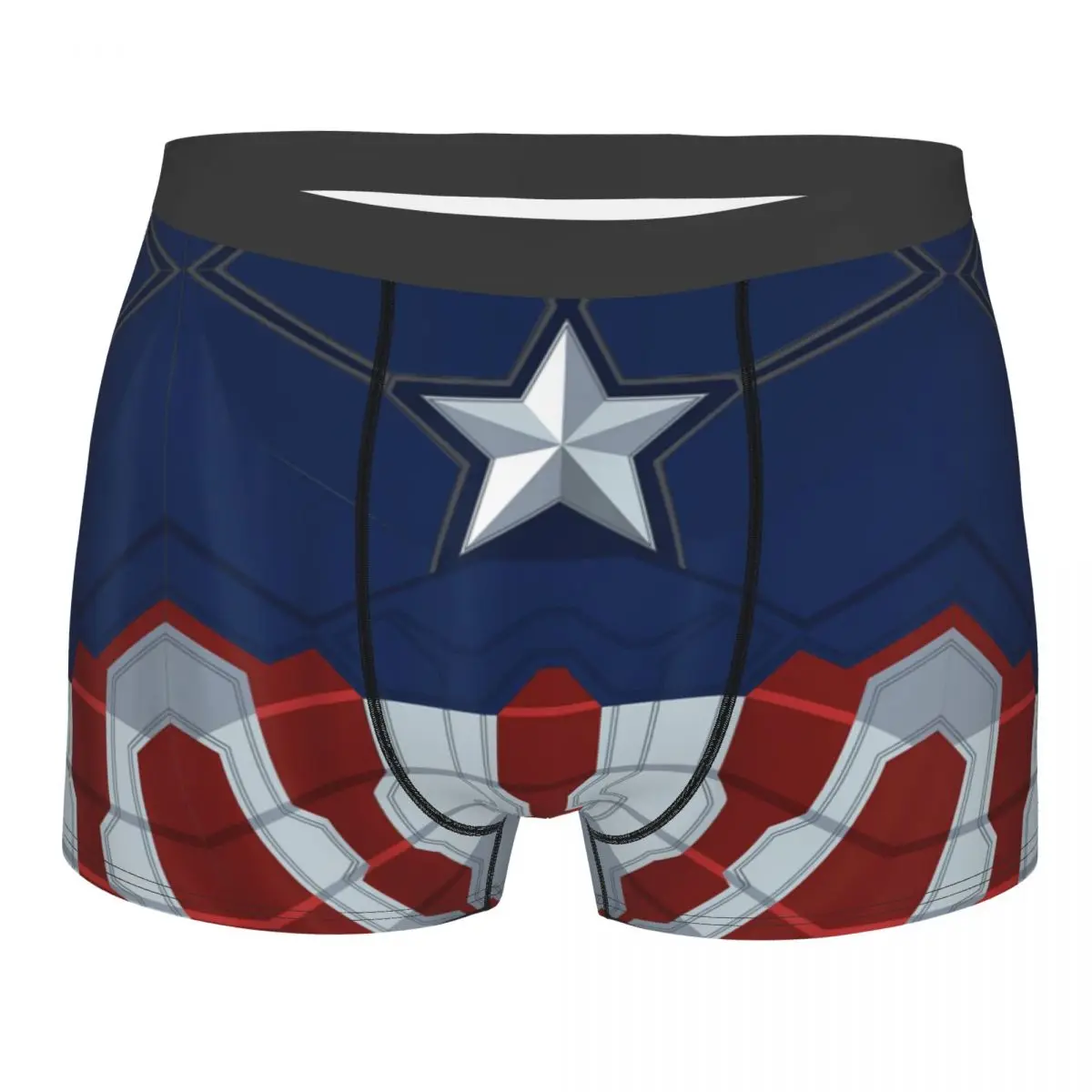 Custom Male Cool Captain America Men Underwear Boxer Briefs Breathable Shorts Panties Underpants