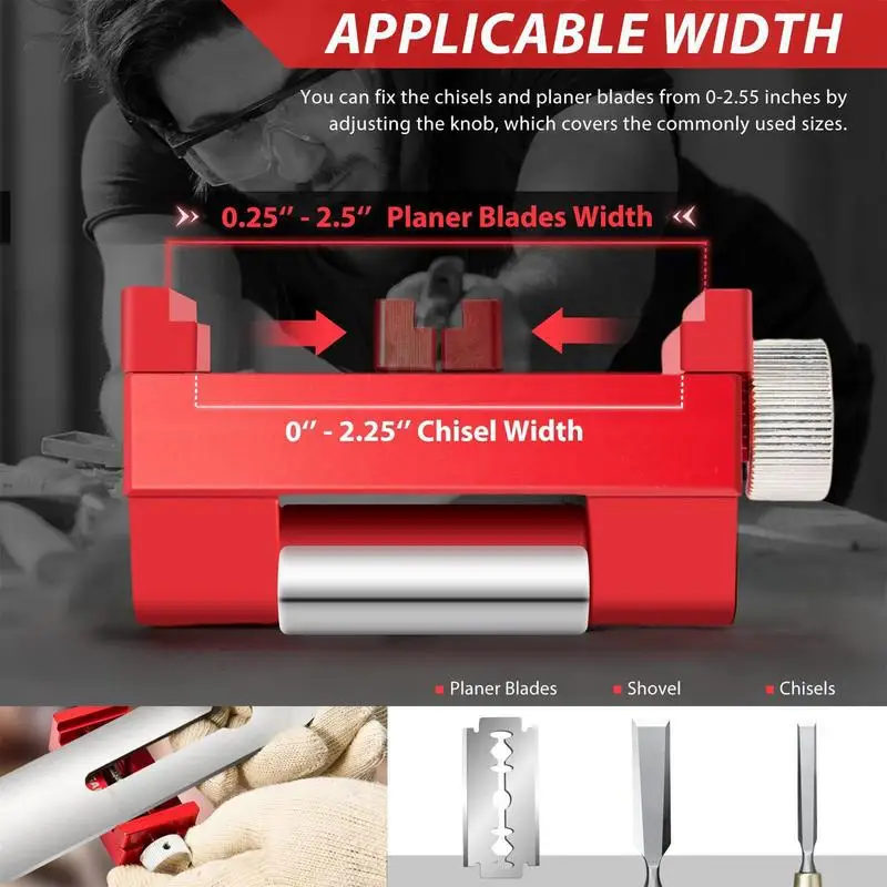 إزميل شحذ دليل شحذ نظام زاوية قابل للتعديل أداة دقيقة مقاومة للصدأ لمحور مقص 0.2-2.55 بوصة