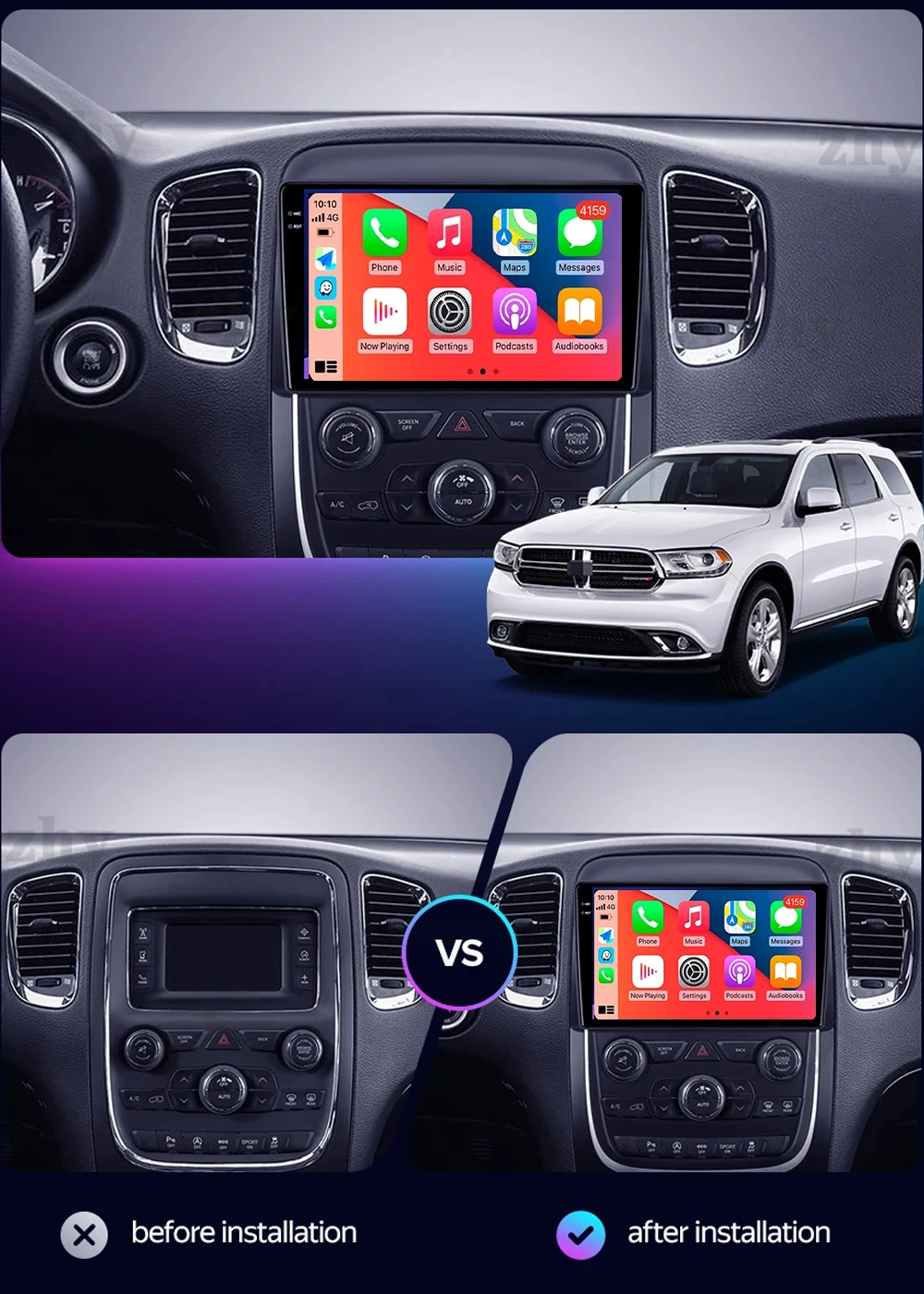 Android 14 Car Radio Multimedia Video Player For Dodge Durango 3 WD 2013 - 2020 Navigation GPS No 2din 2 din dvd 4G Carplay