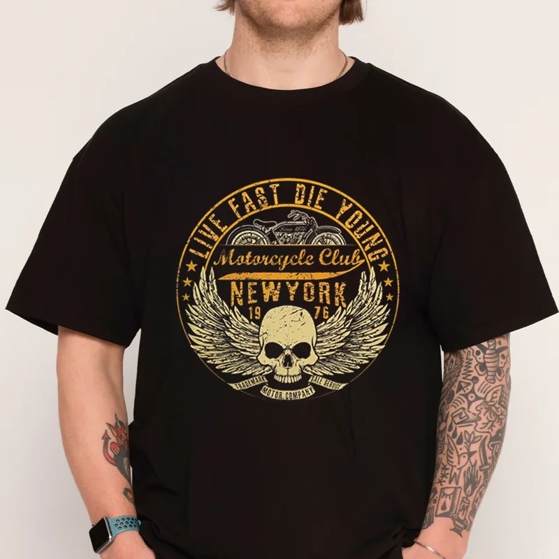 

Motorcycle Typography Speed Style T-shirt 100% Cotton O-Neck T Shirt Short Sleeve Casual Mens Tshirt