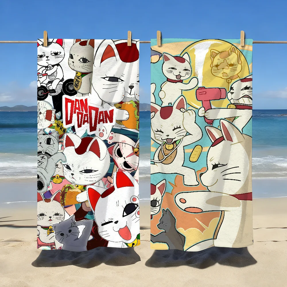 Cat T-Turbo-S Cute Towel Sports Quick Dry Travel Camping Gear Sandproof Soft Light Large Beach Towel