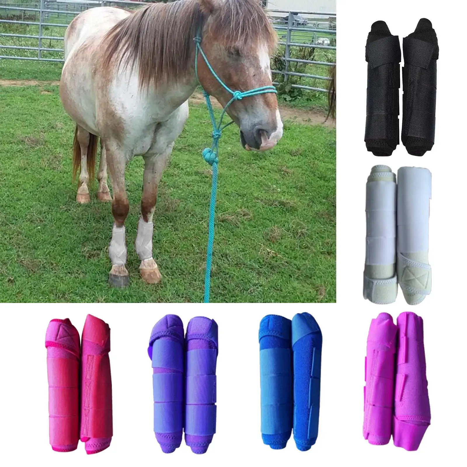 Horse Tendon Boots ive Equine Sport Boots, Horse Jumping Boots, Lightweight with Breathable Soft for Showjumping Training