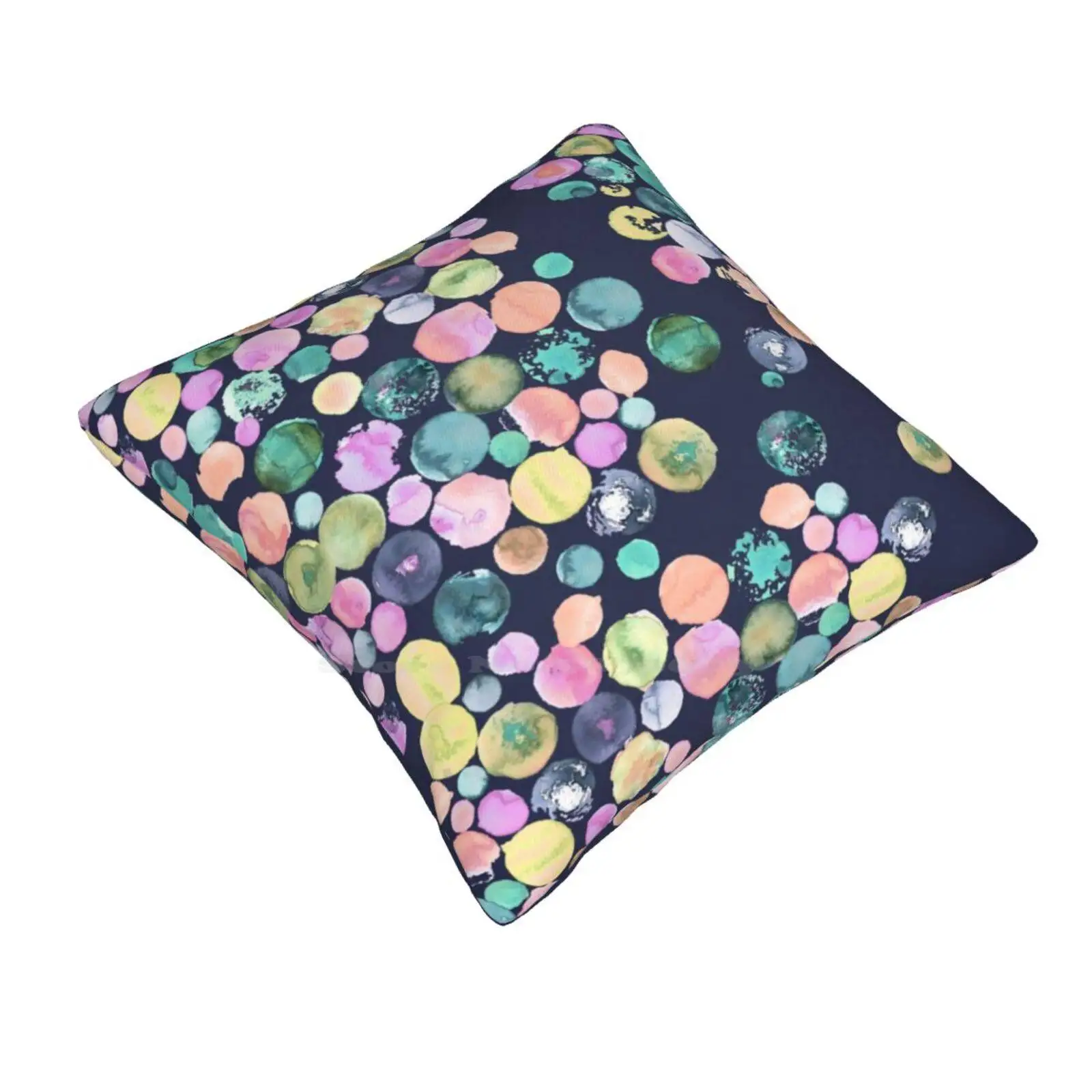 Losing My Marbles Home Sofa Car Cushion Cover Pillowcase Watercolour Blue Navy Polkadot Spot Green Modern Pink Yellow Purple