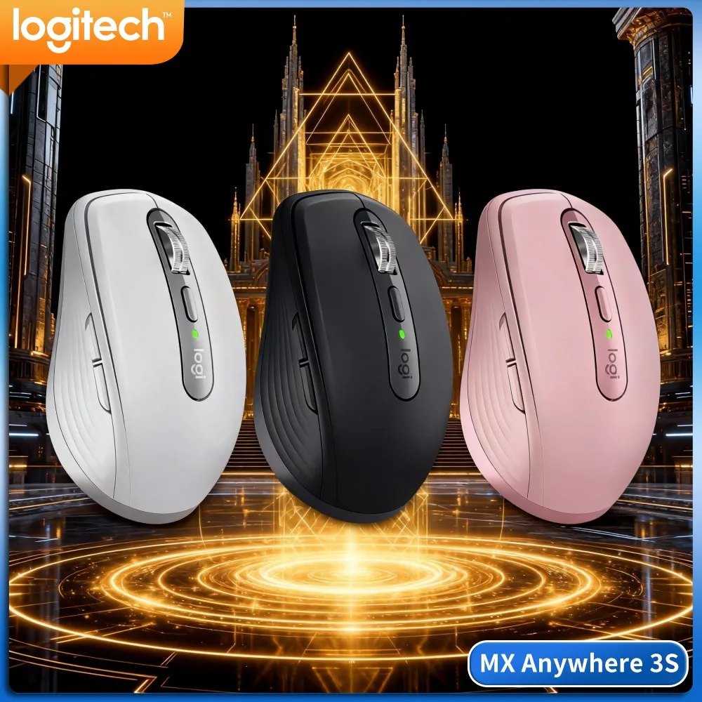 Durable MX Anywhere 3S - 8K DPI Darkfield, 70-Day Battery, Silent Click, Ideal For Cross-City Trip & Home Workspace