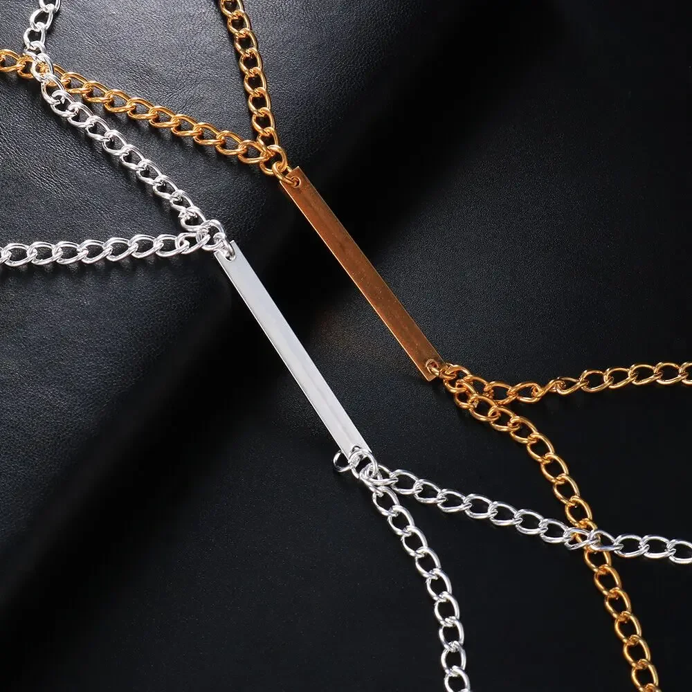 سلسلة الصدر المعدنية المثيرة للنساء ، تسخير بيكيني ، قمة الهذيان ، حمالة صدر الشاطئ الهندسية ، قلادة ، إكسسوارات الجسم ، هدايا المجوهرات