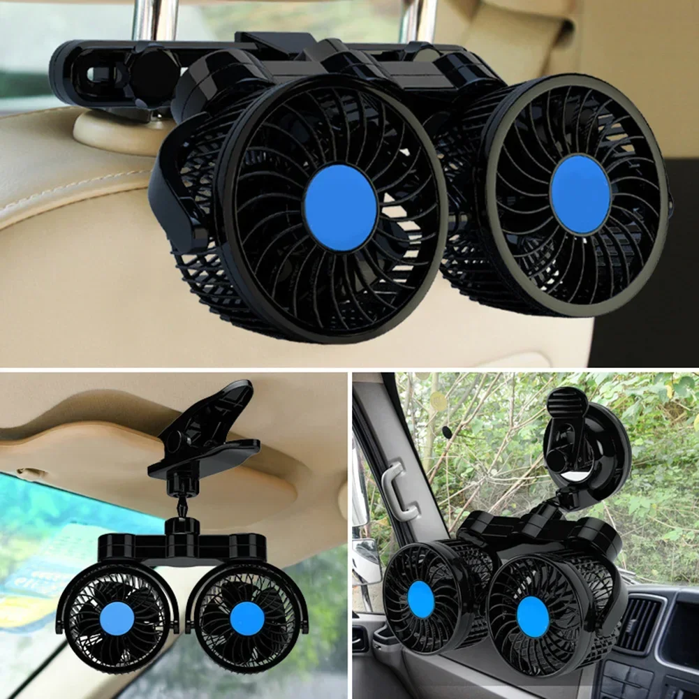 Direct Installation Automobile Ventilation 12V Car Headrest Fan Backrest Air Fan Wear-resistant Easy Installation