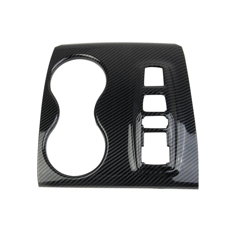 Strict For Honda Ridgeline 2021-2023 Pilot 2016-2022 Central Control Gear Shift Panel Cup Holder Cover Trim Carbon Fiber Car Par