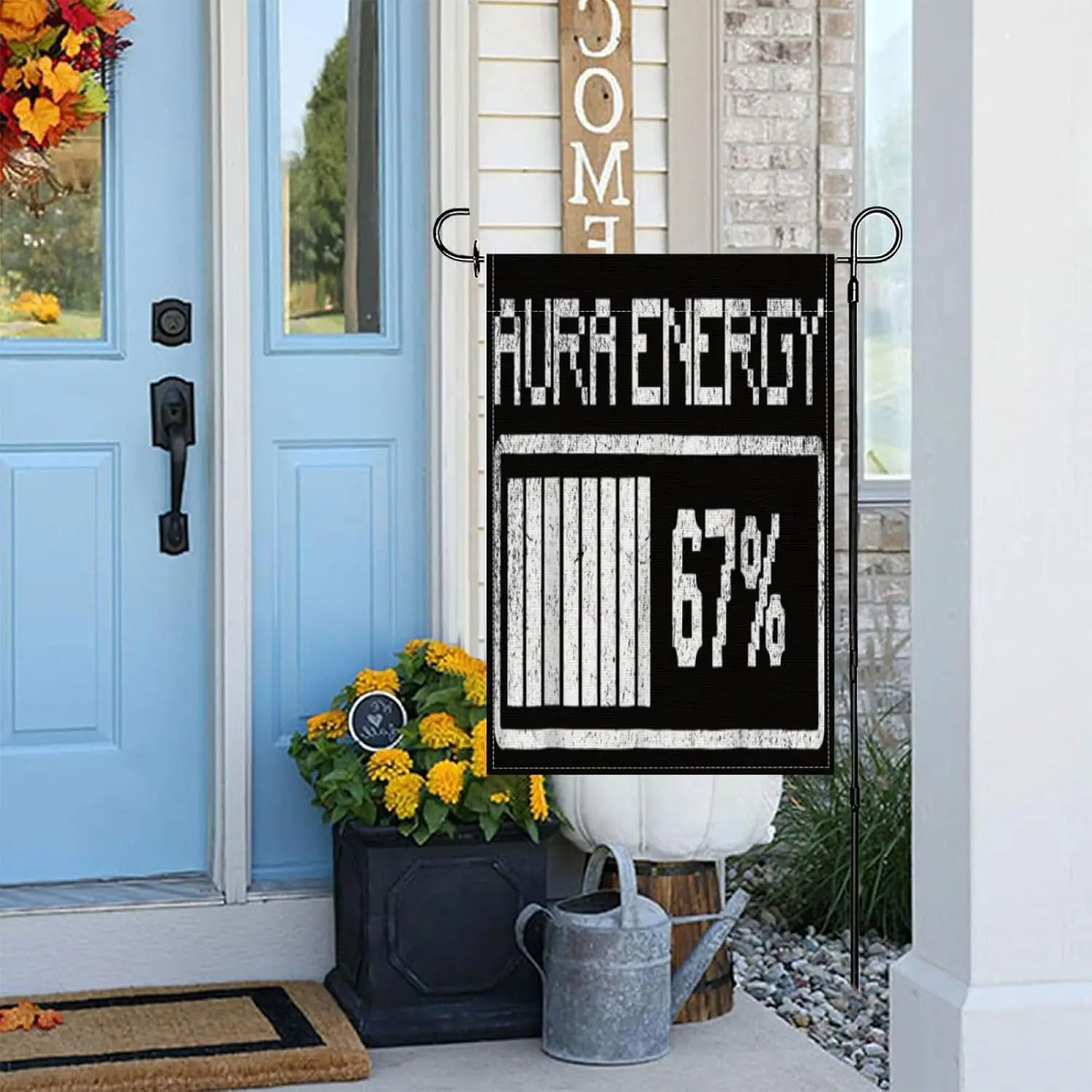 Aura Energy at 67 Funny Six Seven Meme Gen Alpha Slang Cool Garden Flags,Double Sided Yard Flag Banners for Outside Holiday  yyi
