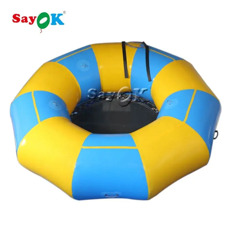 Sayok Pvc Gigantische Opblaasbare Water Uitsmijter Trampoline Draagbare Opblaasbare Water Uitsmijter Zwemplatform Voor Meren Zwembad Buitensport