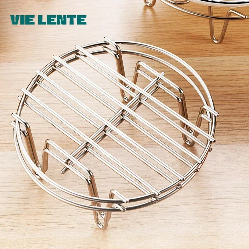 Edelstahl Kochgeschirr Dampfer Rack Kochen Backen Topf Stehen Airfryer Grill Lebensmittel Zubehör Küche Dampfenden Racks