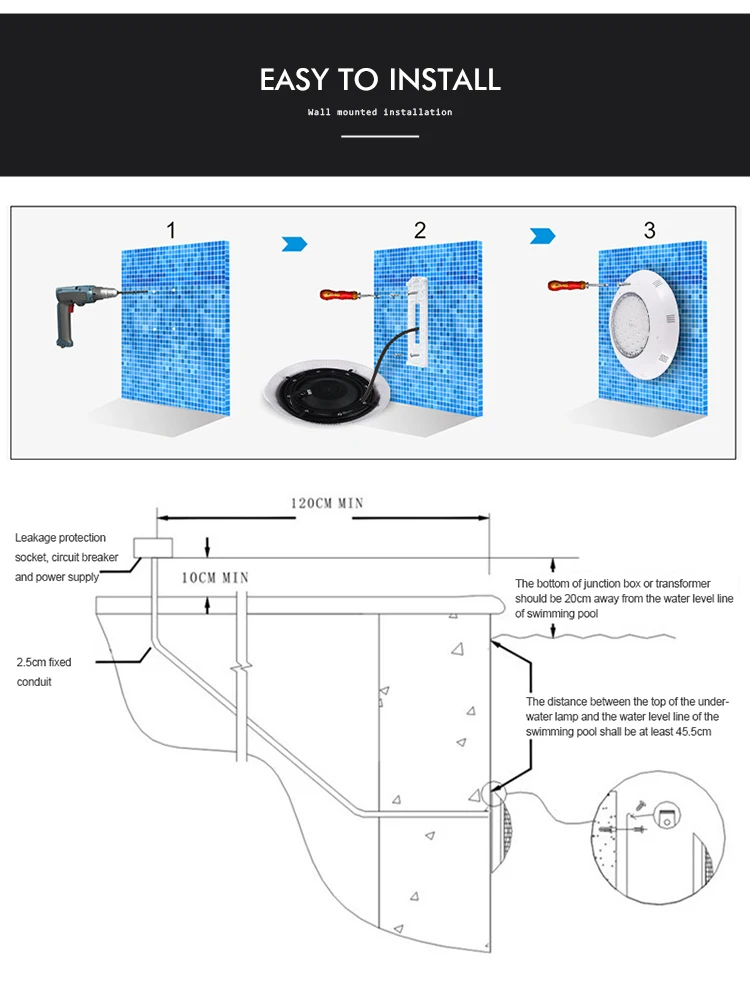 12V LED Swimming Pool Lights IP68 Waterproof Wall-Mounted Underwater Lights Color Changing RGB Lamp Piscina Lampe Remote Control