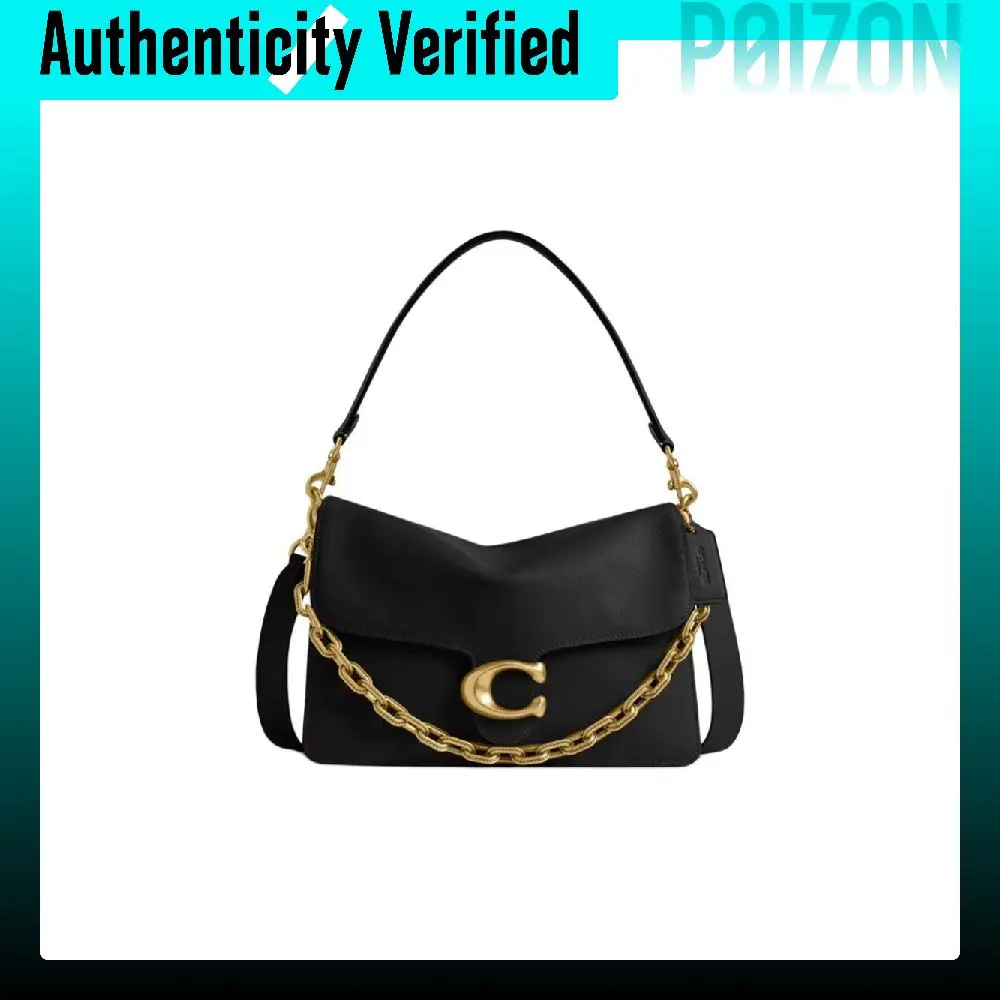 COACH Tabby Cow Leather Shoulder Bag Large Women's Black CY920-B4BK