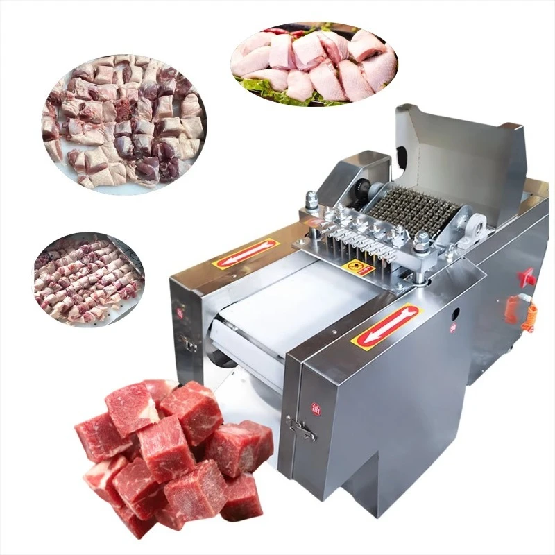 Premium  Commercial Manual Meat Cutting Machine Satay Cube Machine 600kg/h Capacity Multi-voltage