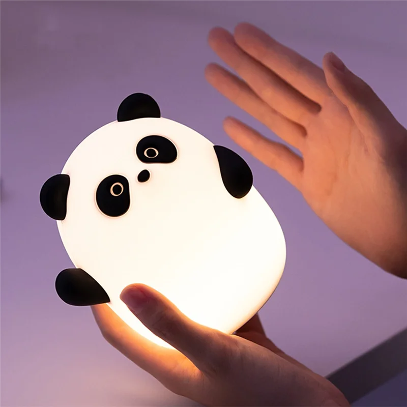ABHU Cute Squishy Dimmable Touch Animal Lamp 3 Level LED Food Grade Silicone Light For Bedroom Decor