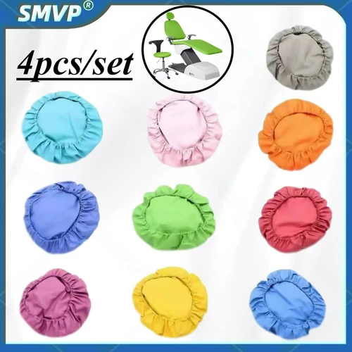 4 unids/set funda para silla de unidad Dental, fundas protectoras de asiento de odontología de cuero PU, funda protectora elástica impermeable para silla de dentista