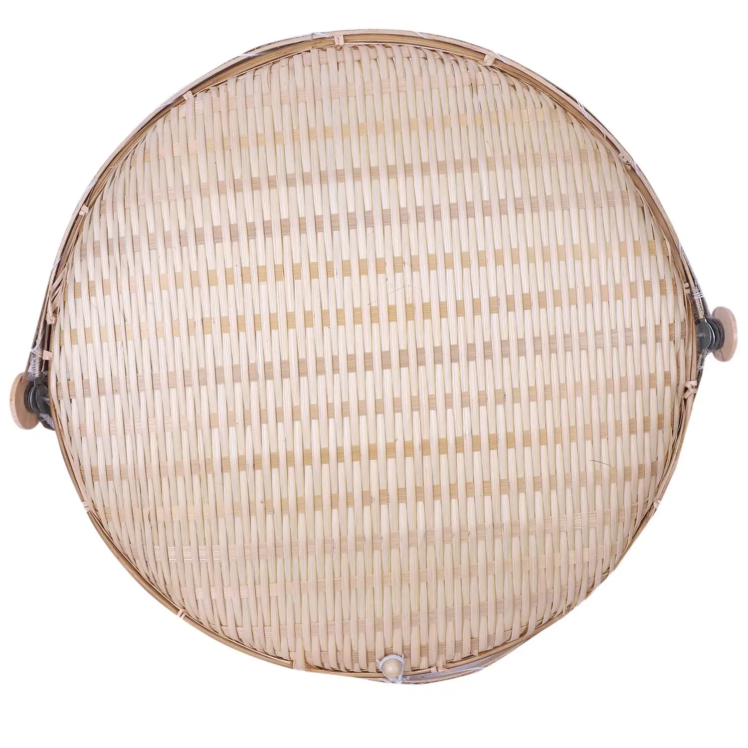 BAAU fait à la main bambou tissé anti-insectes panier en osier anti-poussière pique-nique plateau de fruits nourriture pain plats couverture avec gaze Panier Osier