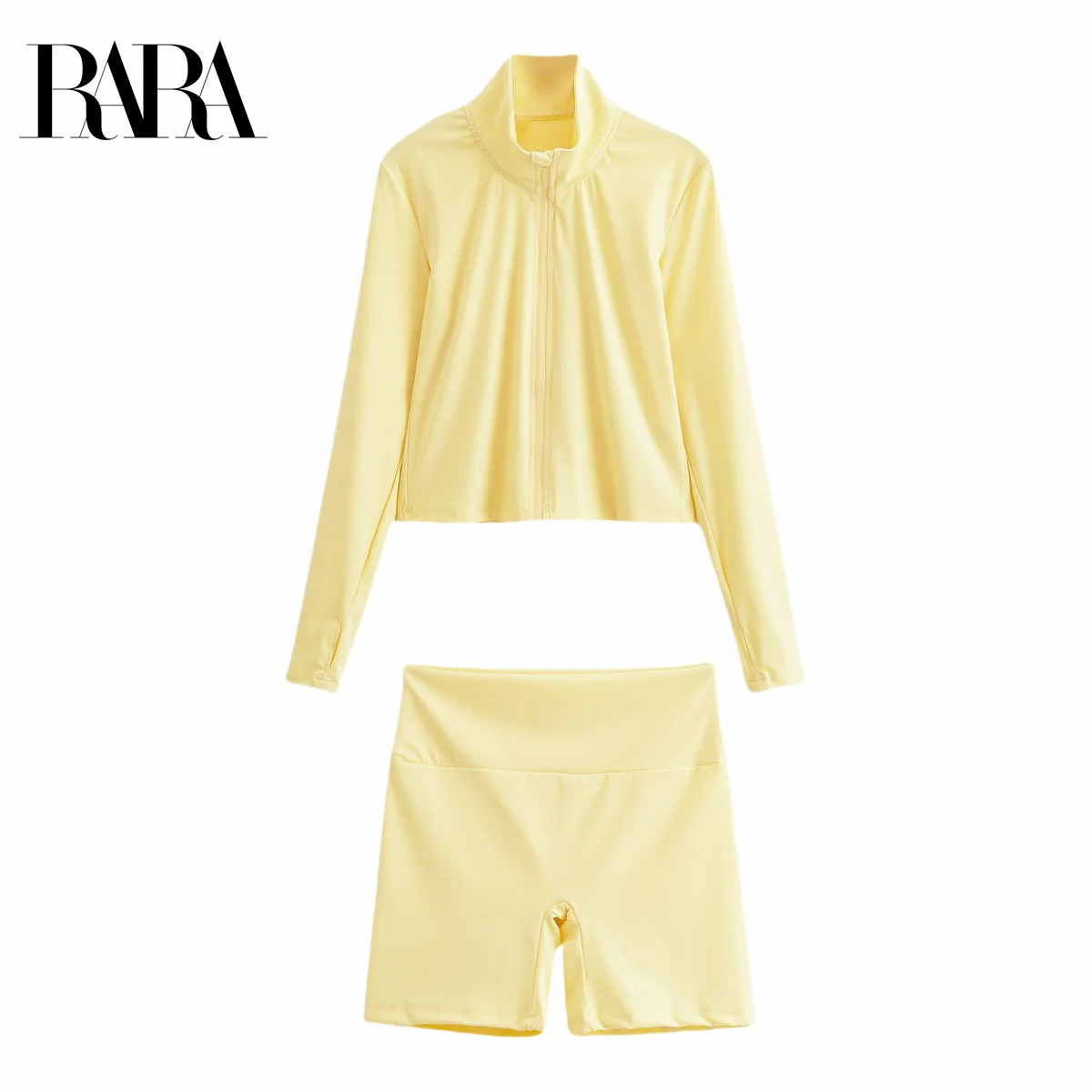 RARA2025 new summer women's casual fashion yoga clothes cycling clothes running clothes jacket tops + jogging pants