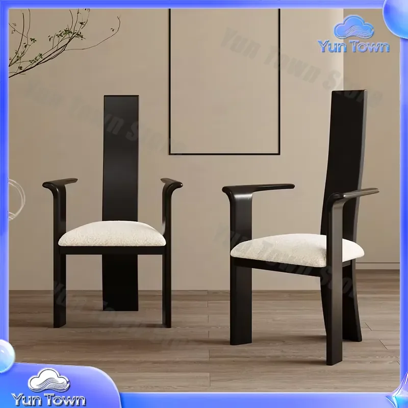 for Danish designer model black traditional metal high-back armchair for commercial use in dining and living rooms