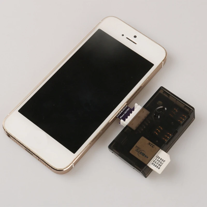 SIM-Karten adapter mit 4 Steckplätzen Multi-SIM-Kartenleser Mini-Sim-Nano mit einfachem Steuersc halter für iPhone 5/6/7/8/x/Android